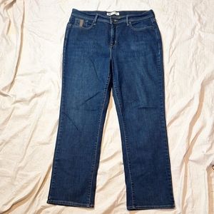 levi's 512 perfectly slimming boot cut jeans womens plus size 16 petite ln!!